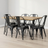 Buy Hairpin 150x90 Dining Table + X6 Bistrot Metalix Chair Black 59922 - prices